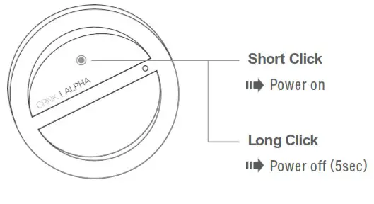 CRNK Alpha Smart Ski Helmet - Main button function 1