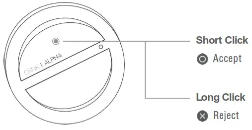 CRNK Alpha Smart Ski Helmet - Main button function 3
