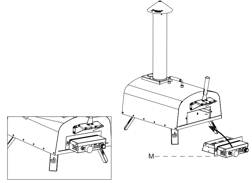PIZZELLO Outdoor Pizza Oven 13 Inch Wood Fired Stainless Steel Pizza Ovens-fig11
