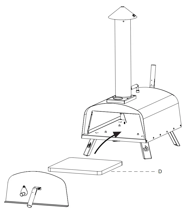 PIZZELLO Outdoor Pizza Oven 13 Inch Wood Fired Stainless Steel Pizza Ovens-fig9
