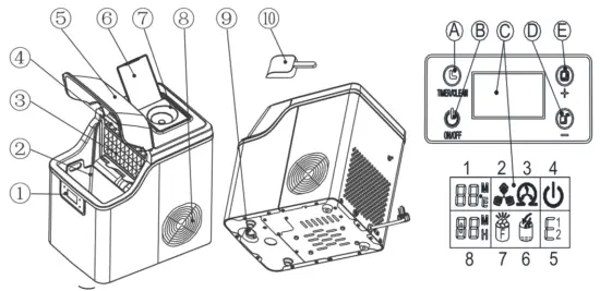 COSTWAY EP25064US Ice Maker - 1