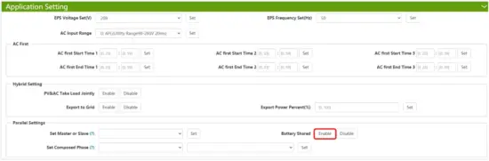 SONAR MPPT485 - Application settings 2