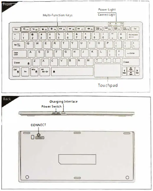 Keyboards-E201-Bluetooth-Touchpad-Keyboard-FIG-1