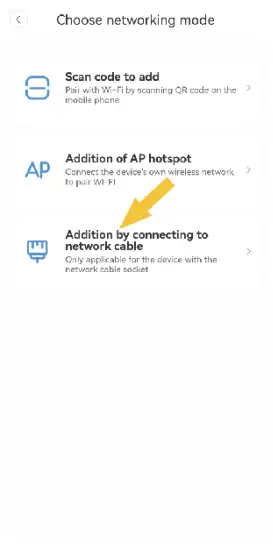 YCC365 - Connection by network cable 3