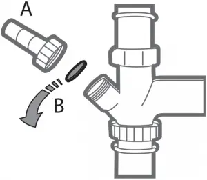 Connecting the water outlet hose 1