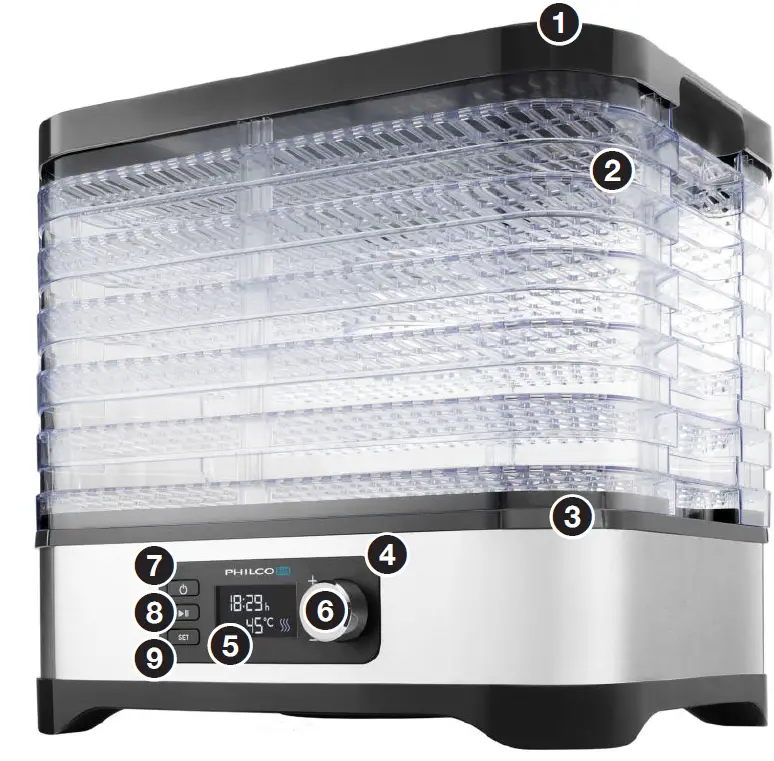 PHILCO PHFD 5080 Food Dehydrator-fig1