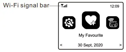 Ocean Digital WR-210N Portable Internet Radio - Choosing functions and options 2