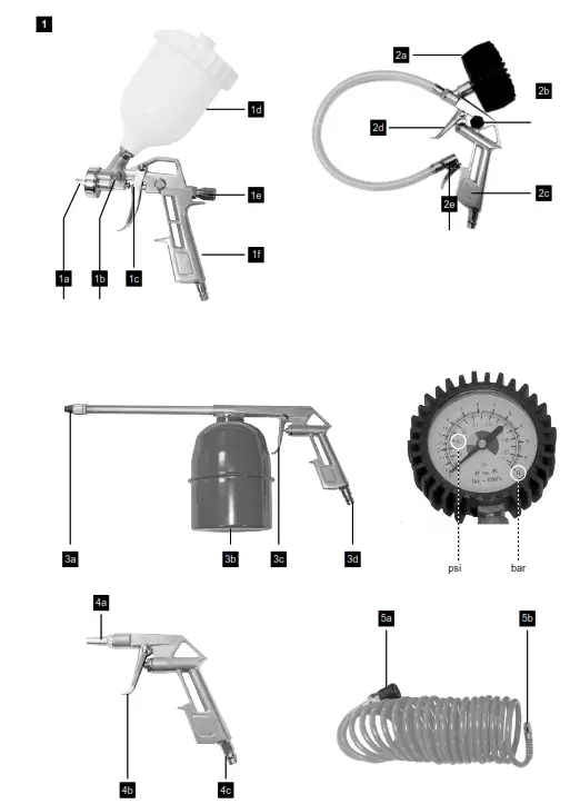 scheppach 3906101704 Parts Compressor Accessory Machine Set - fig