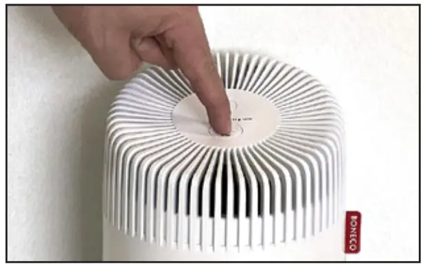 Boneco P130 Air Purifier - Filter button