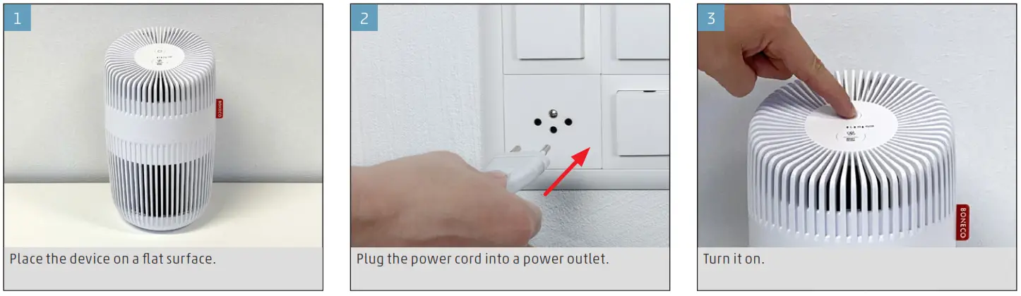 Boneco P130 Air Purifier - STARTING UP