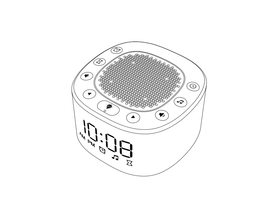 Housbay Rs10 Sound Machine With Alarm Clock User Manual