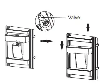 KENWOOD KSBSDB19 American Style Fridge Freezer with Water Dispenser Instruction Manual - installing the water tank