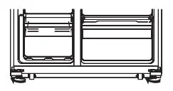 KENWOOD KSBSDB19 American Style Fridge Freezer with Water Dispenser Instruction Manual - levelling the unit