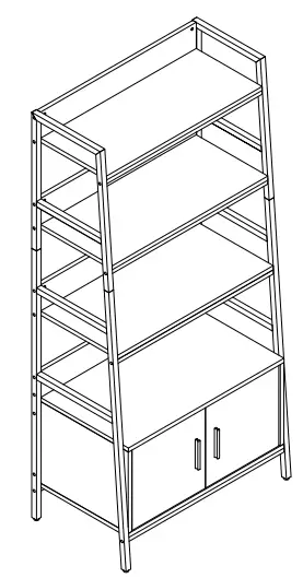 Earlimart TJHD-XK00058-M Standard Bookcase Modern White Bookshelf-1