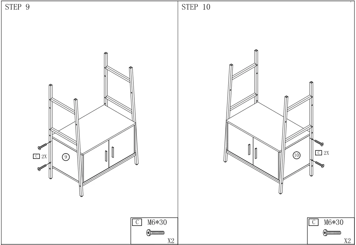 Earlimart TJHD-XK00058-M Standard Bookcase Modern White Bookshelf-10