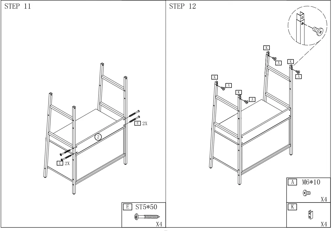 Earlimart TJHD-XK00058-M Standard Bookcase Modern White Bookshelf-11