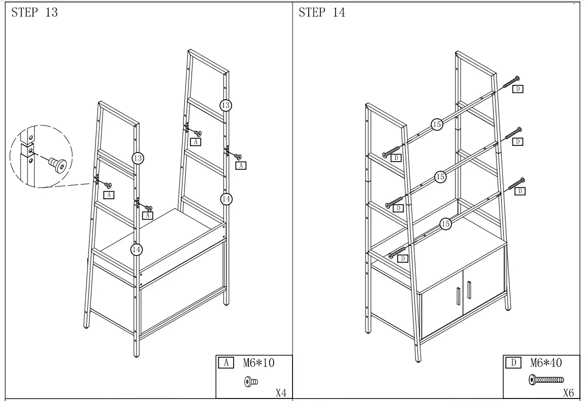 Earlimart TJHD-XK00058-M Standard Bookcase Modern White Bookshelf-12