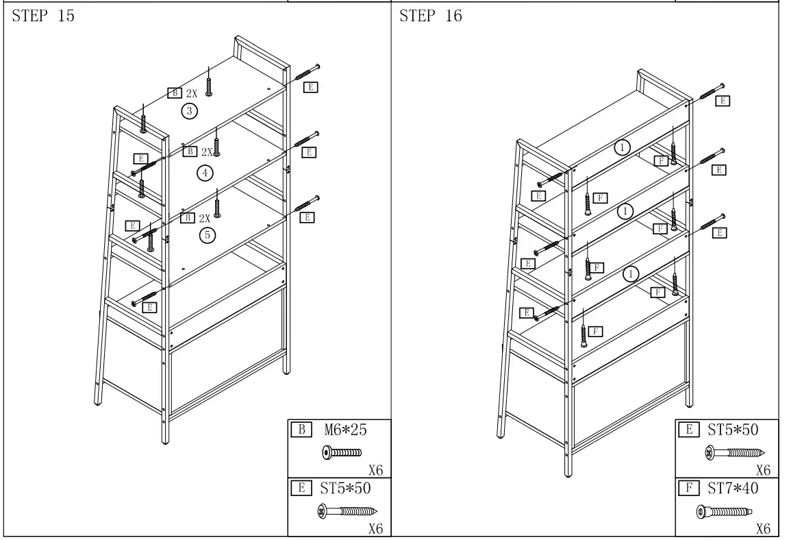 Earlimart TJHD-XK00058-M Standard Bookcase Modern White Bookshelf-13