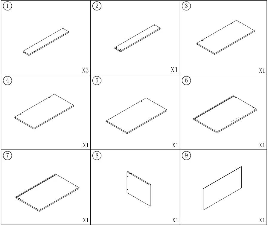 Earlimart TJHD-XK00058-M Standard Bookcase Modern White Bookshelf-4
