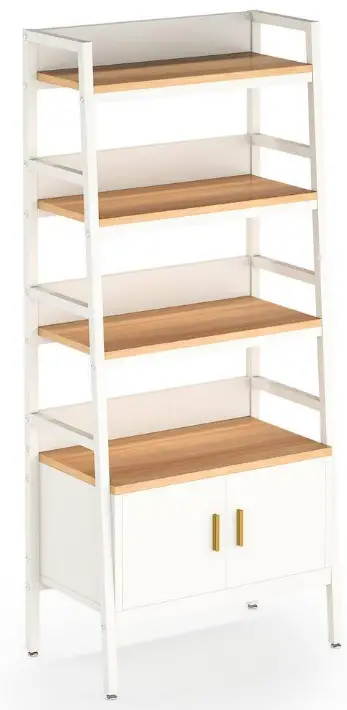 Earlimart TJHD-XK00058-M Standard Bookcase Modern White Bookshelf-PRODUCT