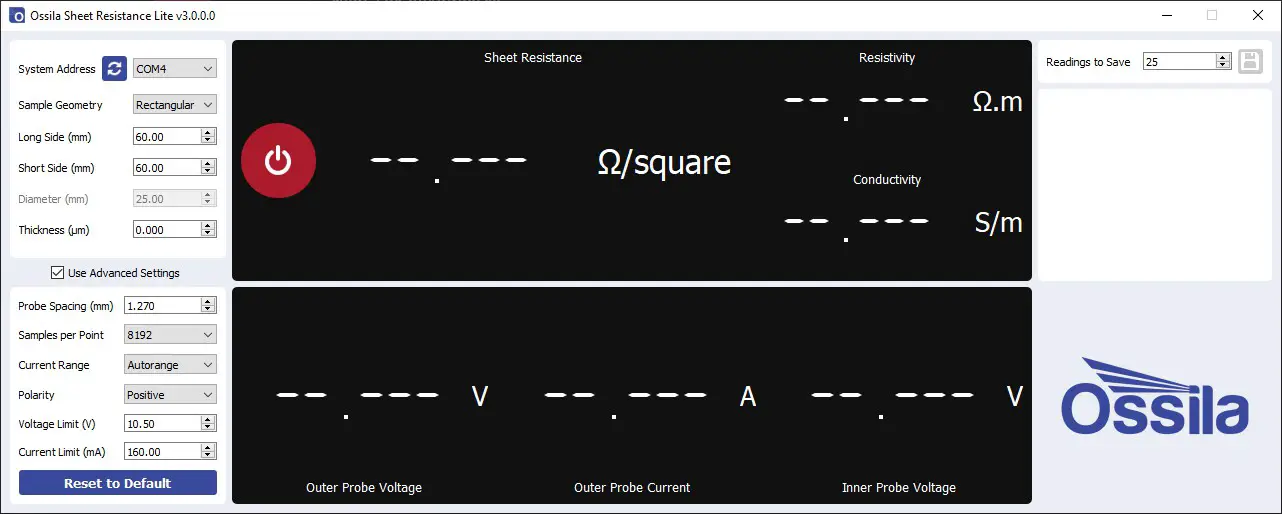 Ossila T2001A3 Four-Point Probe - Operation 4