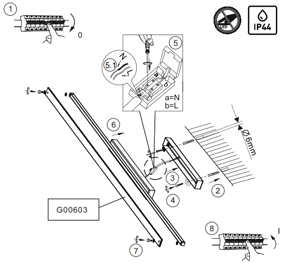 Paul Neuhaus 9107-17 Timon LED Wall Light or Mirror Light - 1