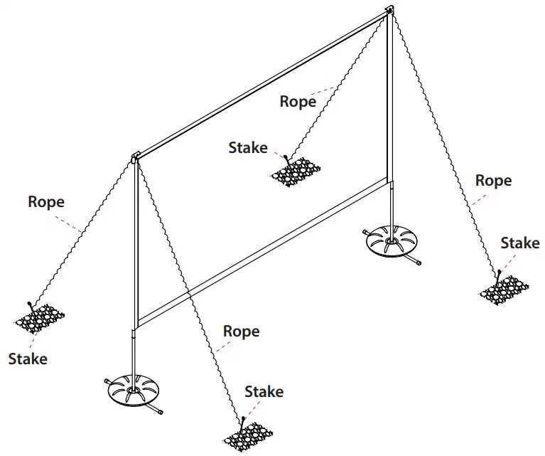 PYLE PORTABLE OUTDOOR PROJECTION SCREEN - 1