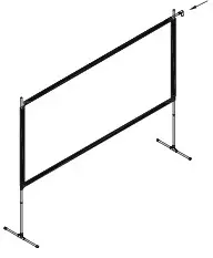 PYLE PORTABLE OUTDOOR PROJECTION SCREEN - Insert the upper transverse pole
