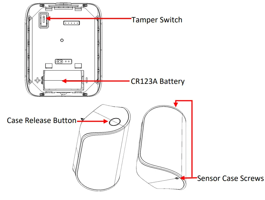 Universal Electronics H74426 Zigbee PIR Motion Sensor with Pet Immunity - Diagram 1