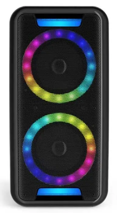 CURTIS CSP961 2x8.5 Inch Bluetooth Speaker Light Up FM Radio