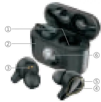 dcbl pro X1 True Wireless Earbuds - Product Schematic