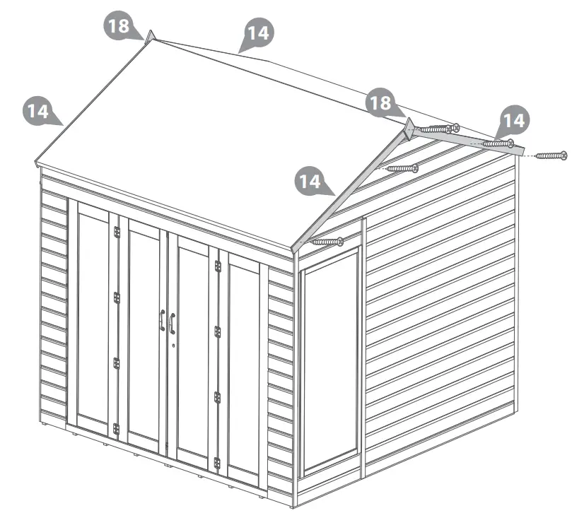 MeRcia 03DTSHRA0808FGC42TW V1 8 x 8 Vermont Wooden Summerhouse - fig 11
