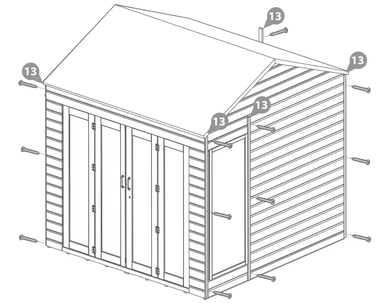 MeRcia 03DTSHRA0808FGC42TW V1 8 x 8 Vermont Wooden Summerhouse - fig 13