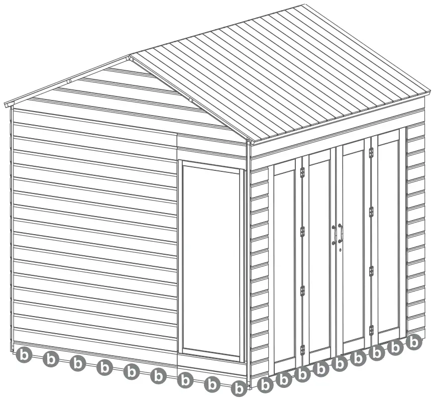 MeRcia 03DTSHRA0808FGC42TW V1 8 x 8 Vermont Wooden Summerhouse - fig 17