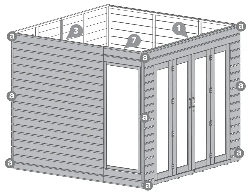 MeRcia 03DTSHRA0808FGC42TW V1 8 x 8 Vermont Wooden Summerhouse - fig 26