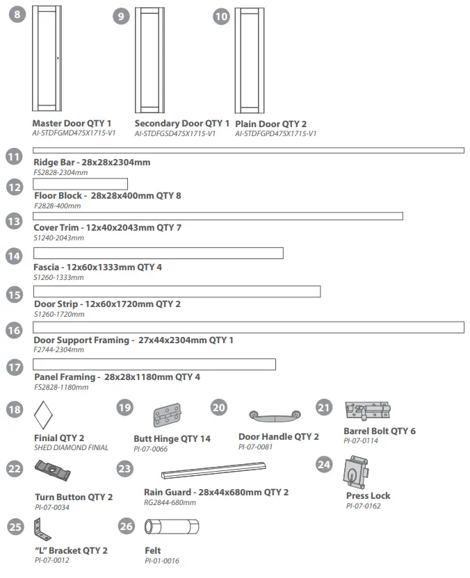 MeRcia 03DTSHRA0808FGC42TW V1 8 x 8 Vermont Wooden Summerhouse - fig 39