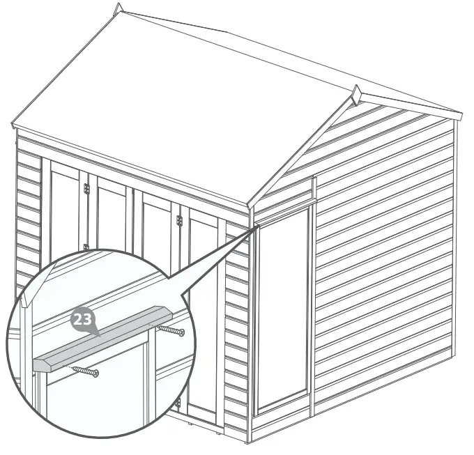 MeRcia 03DTSHRA0808FGC42TW V1 8 x 8 Vermont Wooden Summerhouse - fig 6