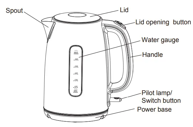 COMFEE-CEKS001-1.7L-Stainless-Steel-Cordless-Electric-Kettle-fig-1