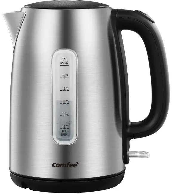 COMFEE-CEKS001-1.7L-Stainless-Steel-Cordless-Electric-Kettle