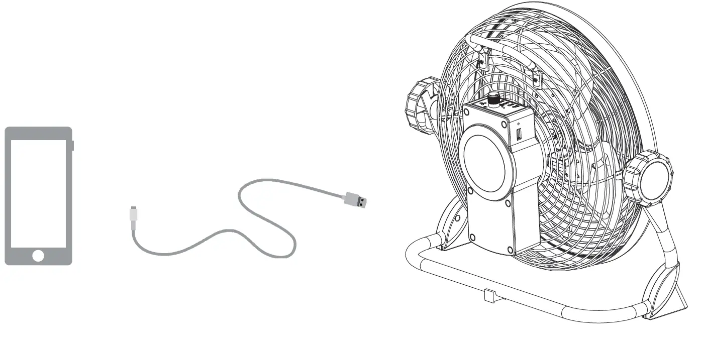 GeekAire CF1 Rechargeable Outdoor High Velocity Fan 4