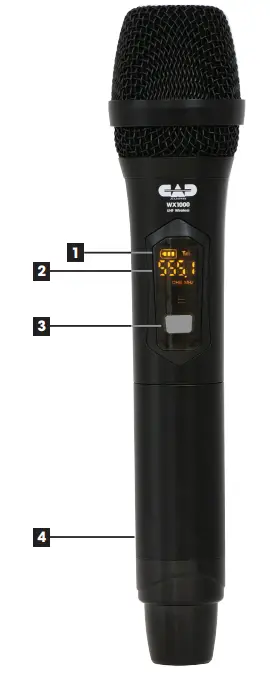 WX1000HH 100 Channel UHF Wireless Handheld Microphone System fig 1