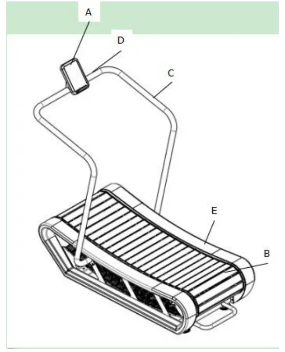 GYMKIT UK 420205 CURVE Wood Treadmill - fig 1