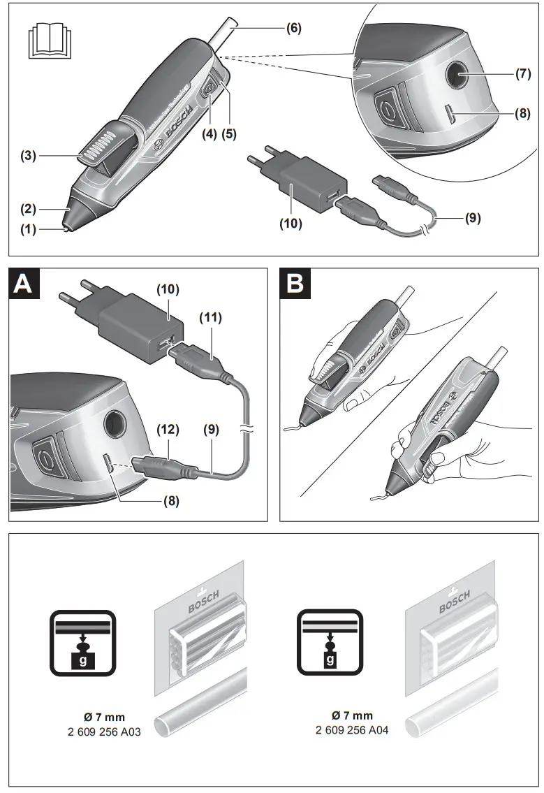 BOSCH GluePen Cordless Hot Melt Glue Stick - Fig