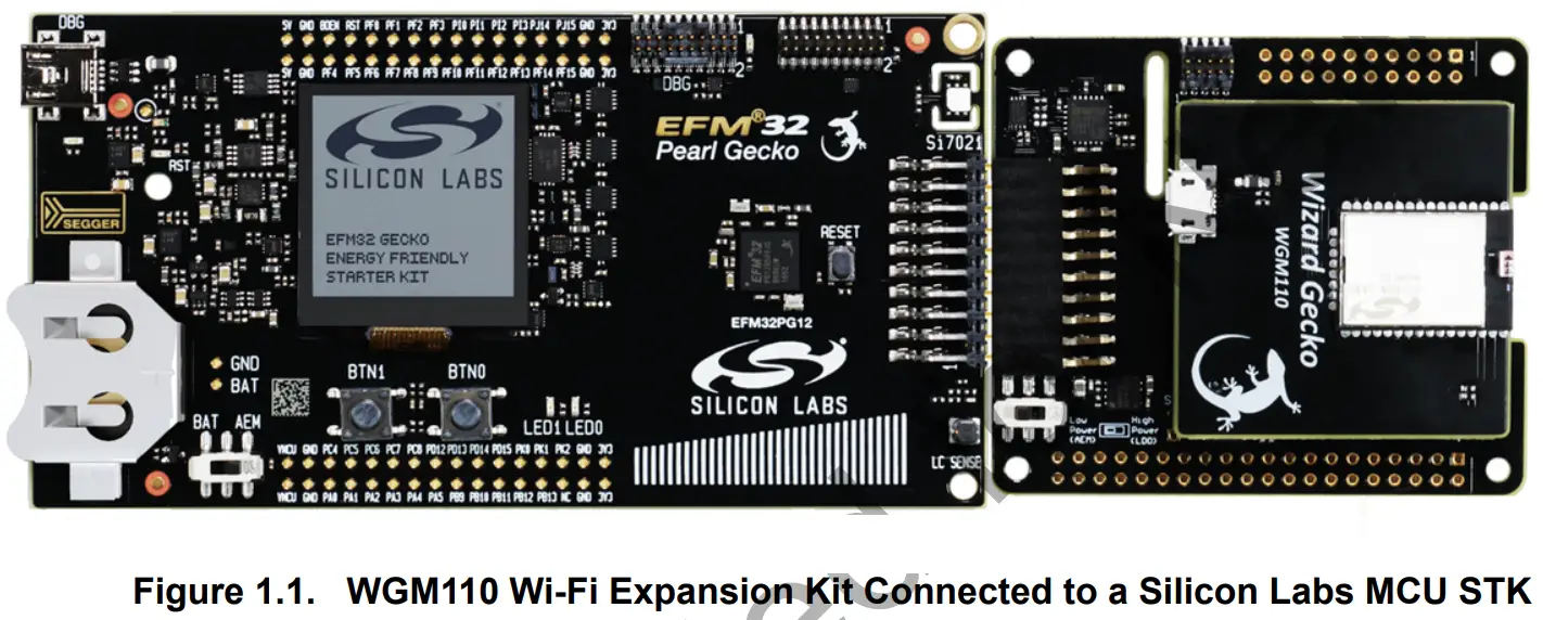 SILICON LABS WGM110 Wi-Fi Expansion Kit - fig