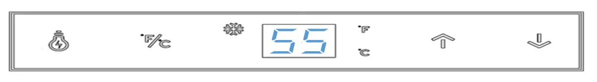 Whynter 34 Bottle Freestanding Stainless Steel Wine Refrigerator - CONTROL PANEL