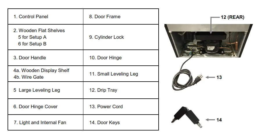 Whynter 34 Bottle Freestanding Stainless Steel Wine Refrigerator - Parts 1
