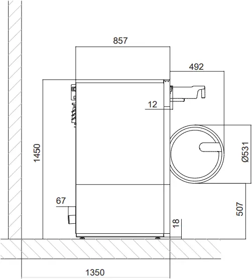 Miele PWM 920 SD-SI - Dimensions 2