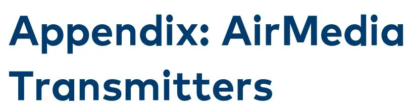 CRESTRON AM-TX3-200 AirMedia Transmitters User Manual