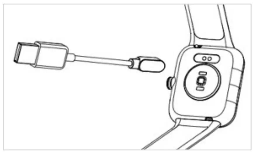 kogan KAAPMWTCBLA Active Plus Mini Smart Watch - Charging