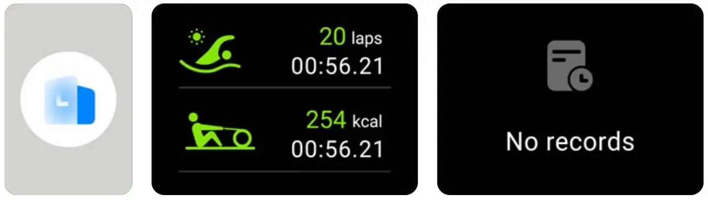 kogan KAAPMWTCBLA Active Plus Mini Smart Watch - Exercise Record